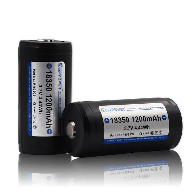 Keeppower P1835C2 1200mAh 18350 Protection Rechargeable Flashlight