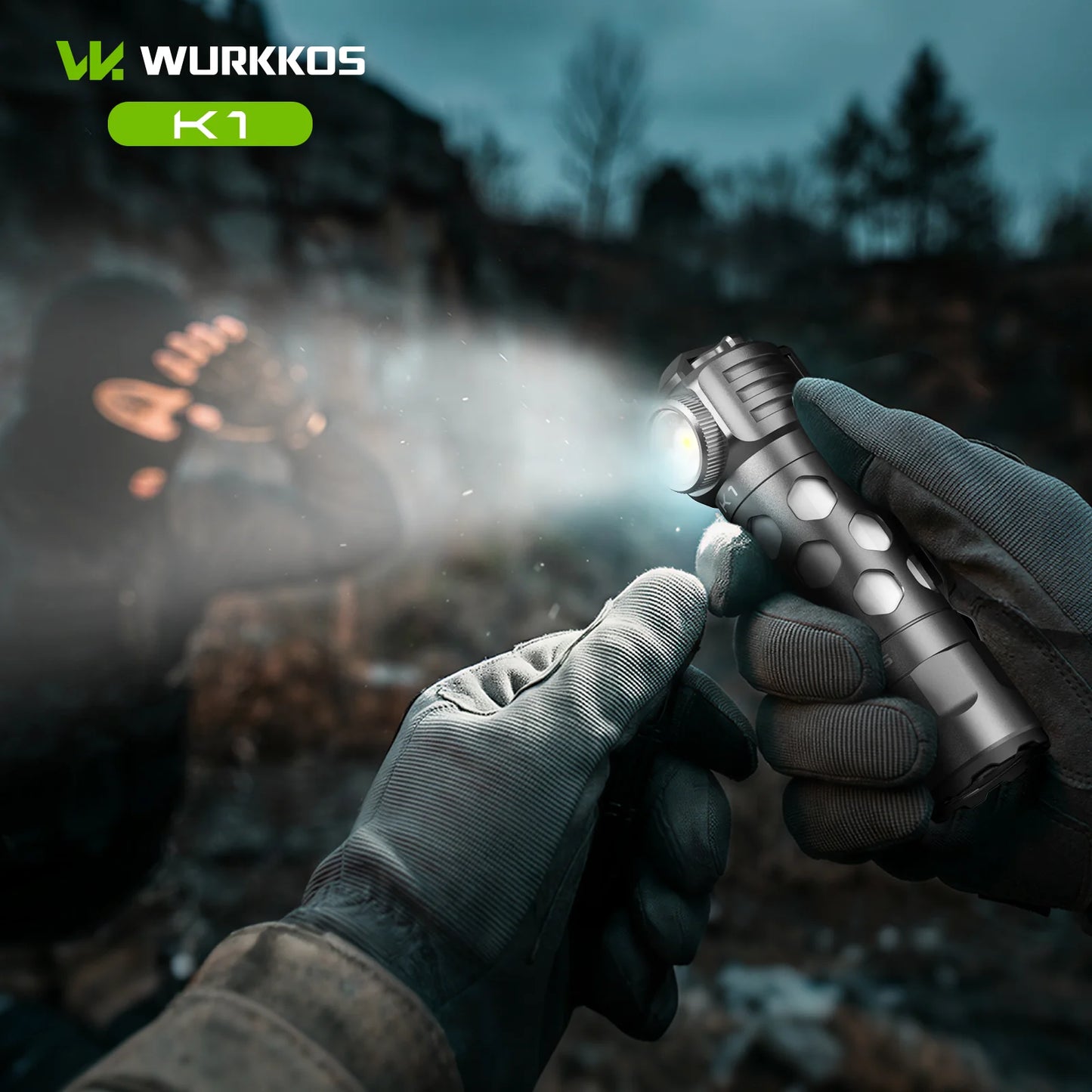 Wurkkos K1 3-in-1 EDC Flashlight – Spot, Flood & 360° Ambient Light