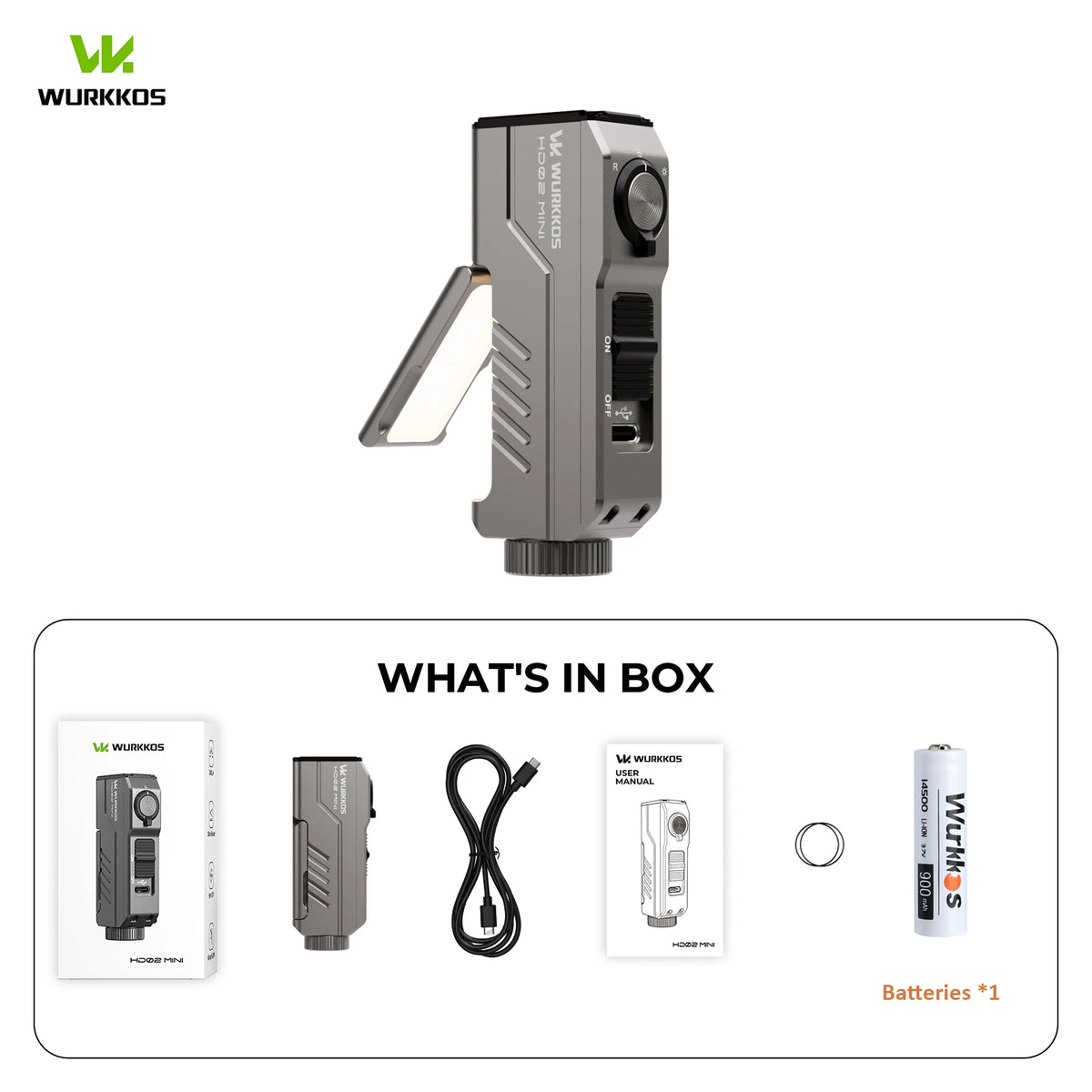 Wurkkos HD02 MINI Pocket EDC Tool Light
