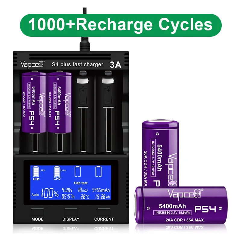 Vapcell 26650 P54 5400mah 20A/35A