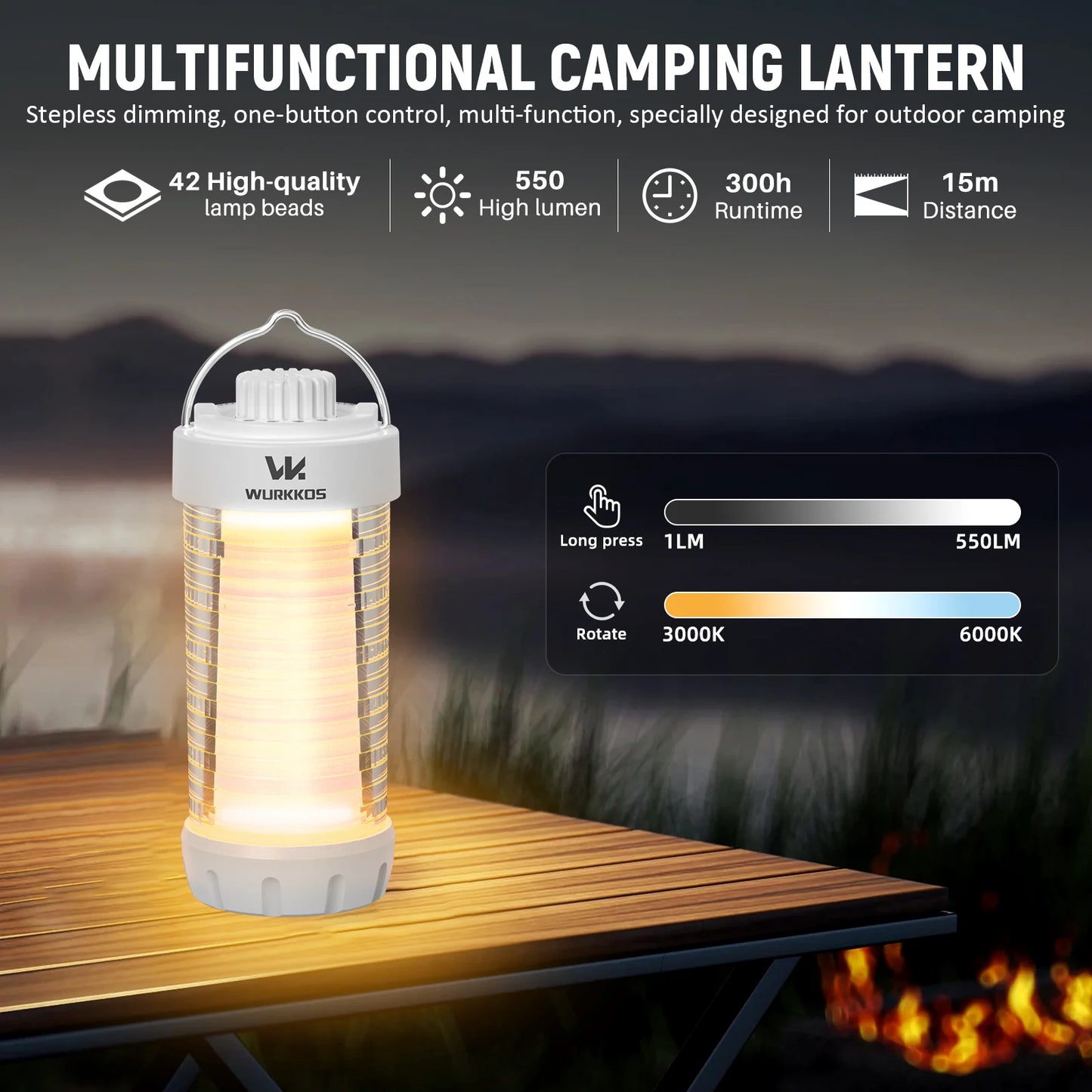 Wurkkos CL01 RGB Color Camping Lantern