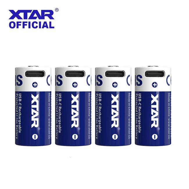 XTAR 3.6V 16340 USB-C 900mAh 2.7A Rechargeable Li-ion Battery