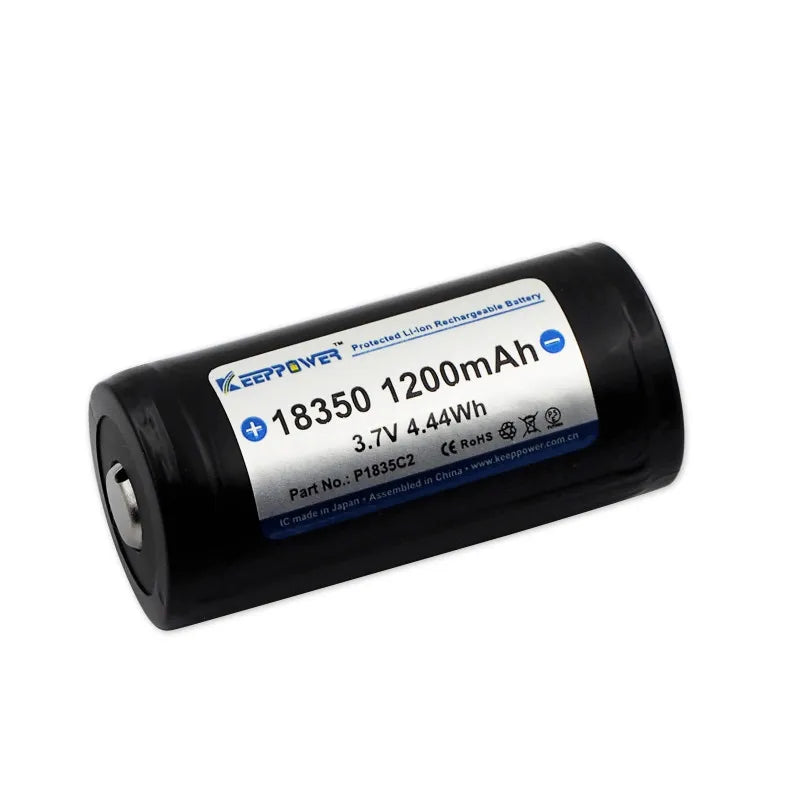 Keeppower P1835C2 1200mAh 18350 Protection Rechargeable Flashlight