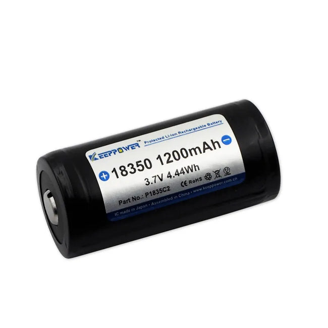 Keeppower P1835C2 1200mAh 18350 Protection Rechargeable Flashlight