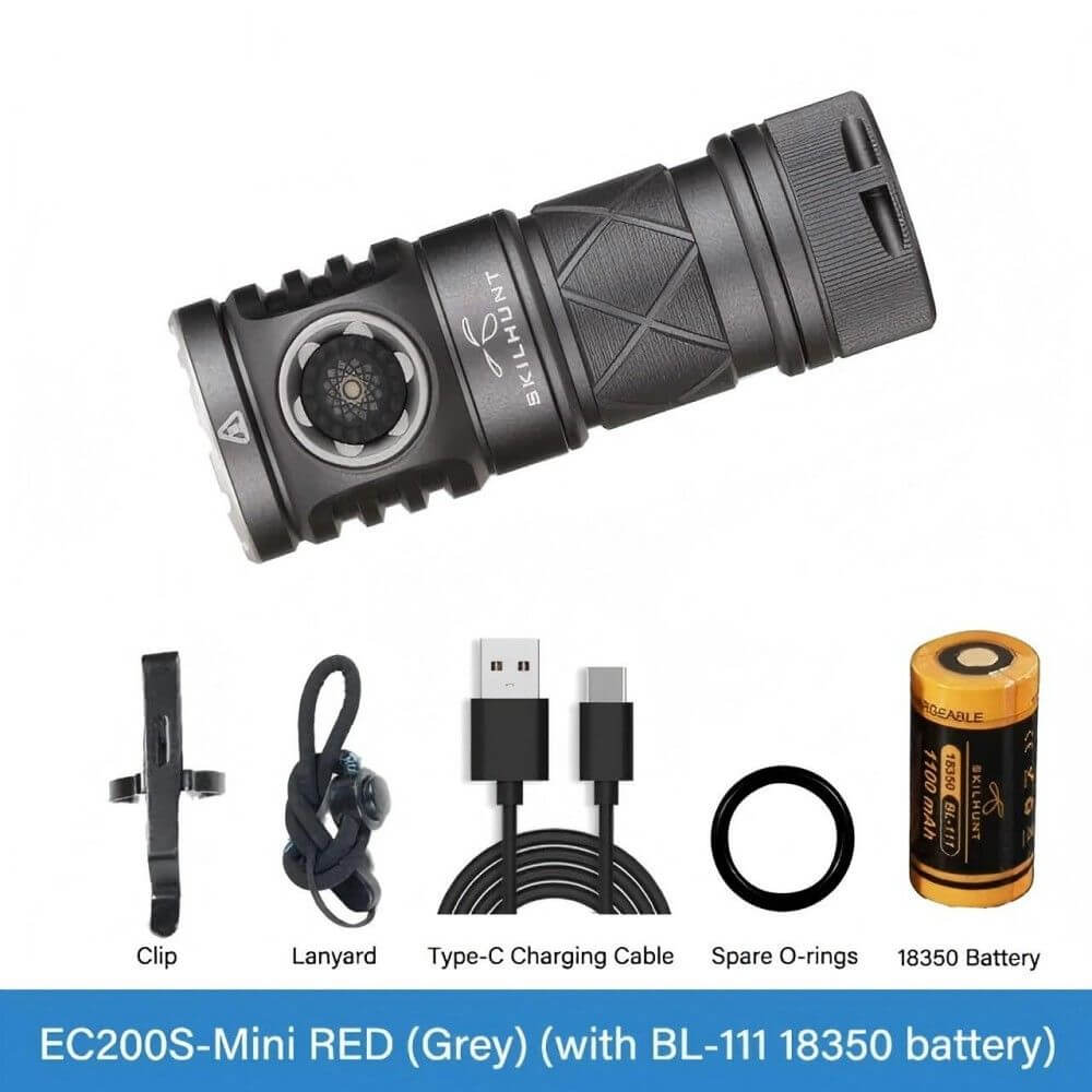 Skilhunt  EC200S-Mini RED 2100 lumens EDC Flashlight