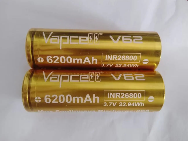 Vapcell V62 INR26800 6200mah 3.7v 25A Rechargeable Li ion Lithium Battery