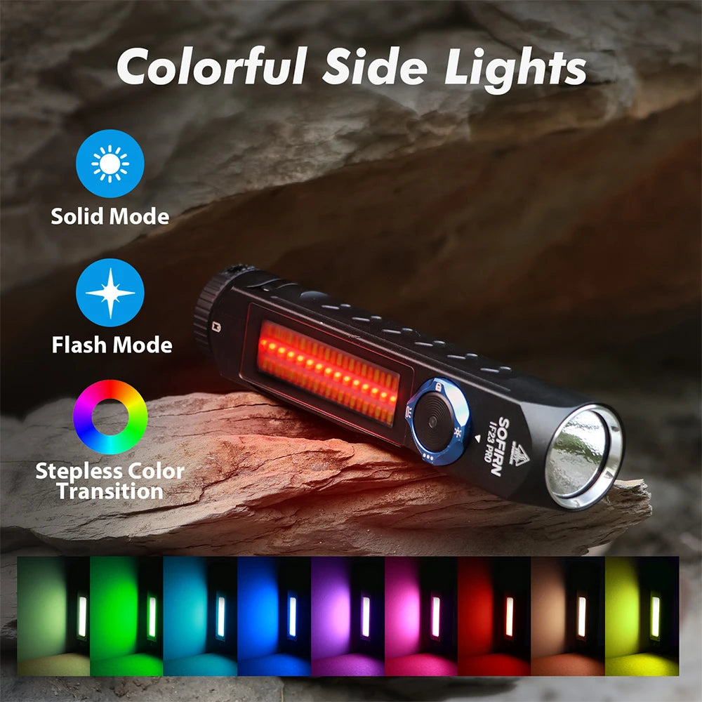 Sofirn IF23 PRO 5000 Lumens EDC Powerful Flashlight With RGB Light