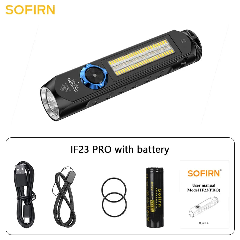 Sofirn IF23 PRO 5000 Lumens EDC Powerful Flashlight With RGB Light