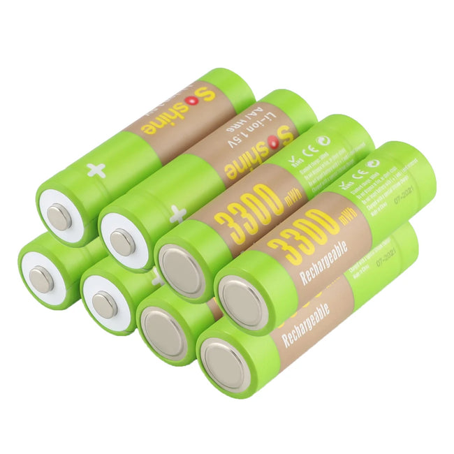 Soshine 1.5V 3300mWh AA Rechargeable Li-ion Battery