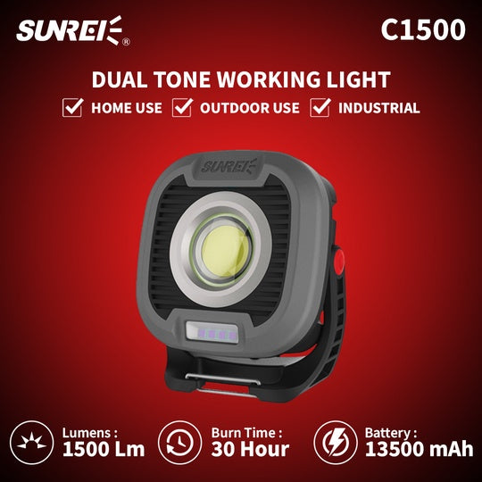 Sunrei C1500 Emergency Lamp Dual Tone Light – flashlightgo