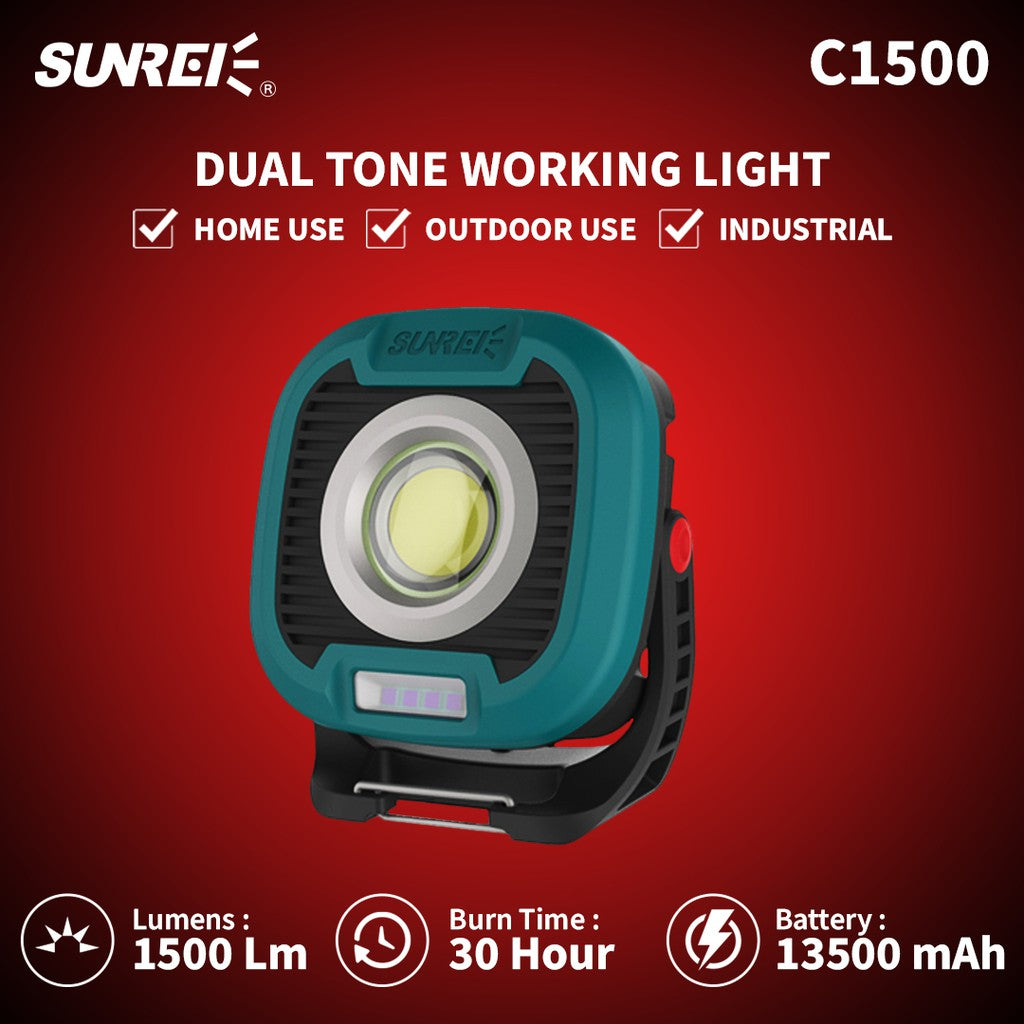 Sunrei C1500 Emergency Lamp Dual Tone Light – flashlightgo
