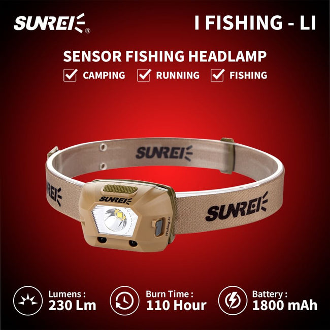 Sunrei iFishing Sensor 225 Lumens Headlamp