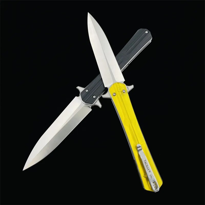 TACRAY T01 G10 CF handle tactical Folding knife