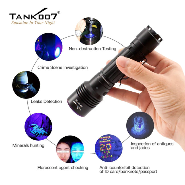 Tank007 UV122 NDT Forensic Dual LED UV Flashlight