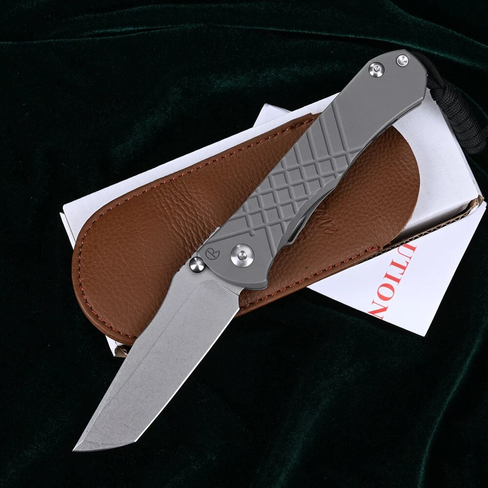 TIGEND New Umnumzaan S35vn TC4 Titanium Handle Folding Knife