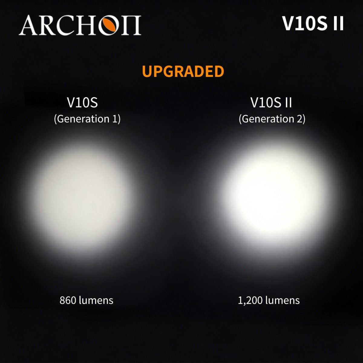 ARCHON V10S II 1200 Lumen Dive Light