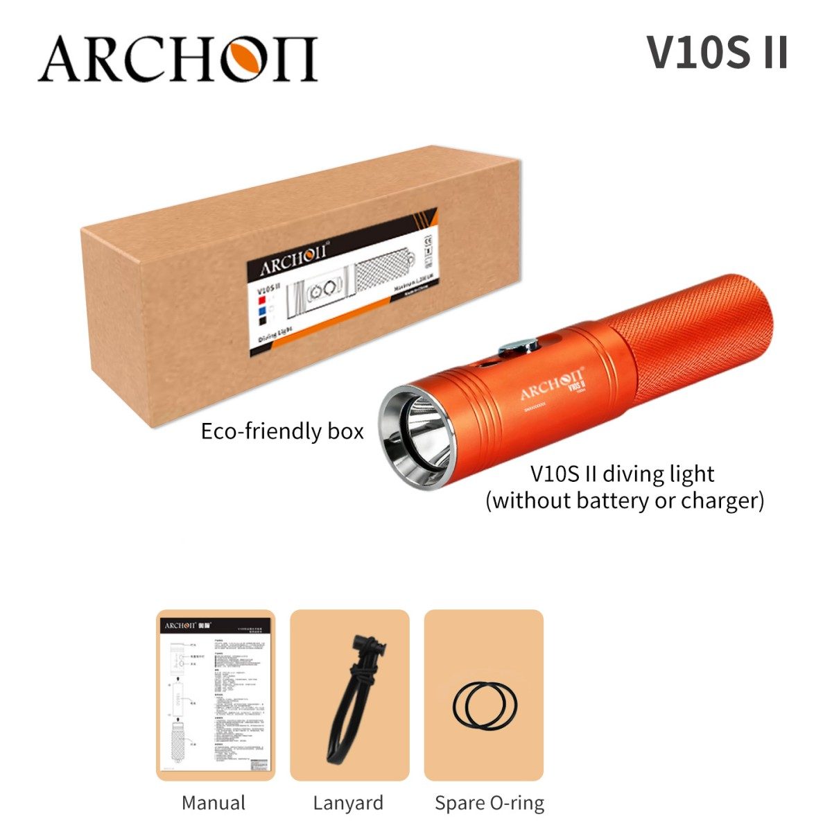 ARCHON V10S II 1200 Lumen Dive Light