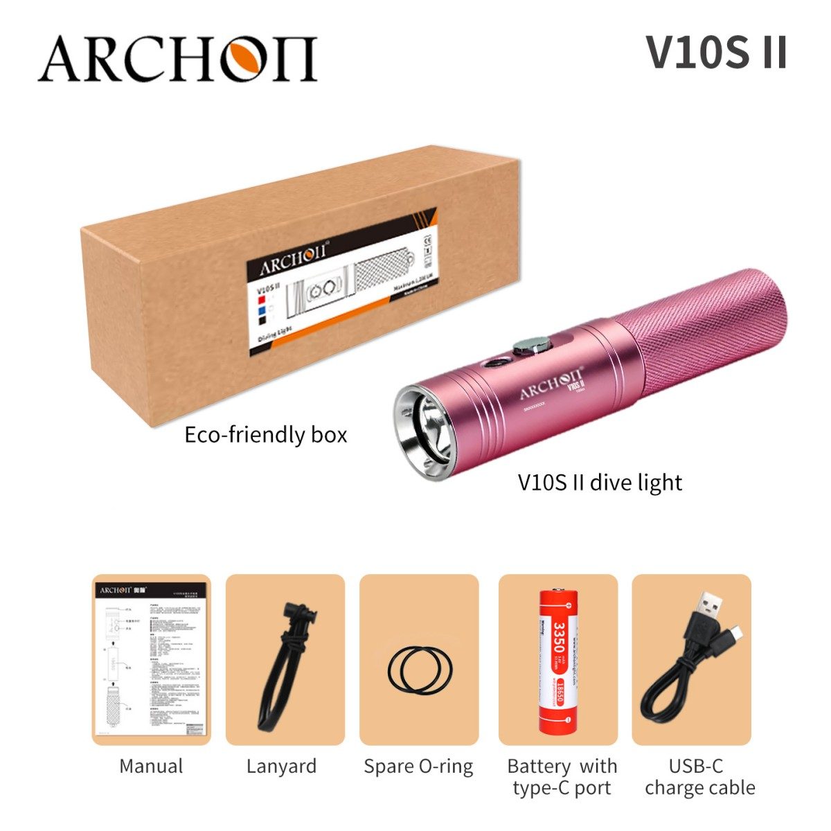 ARCHON V10S II 1200 Lumen Dive Light