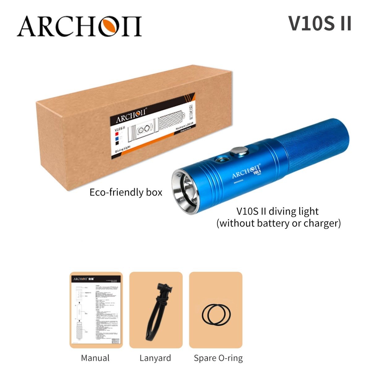 ARCHON V10S II 1200 Lumen Dive Light