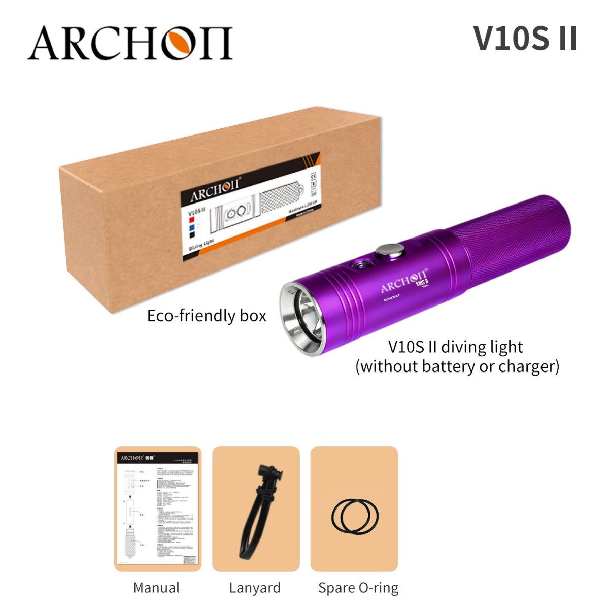 ARCHON V10S II 1200 Lumen Dive Light