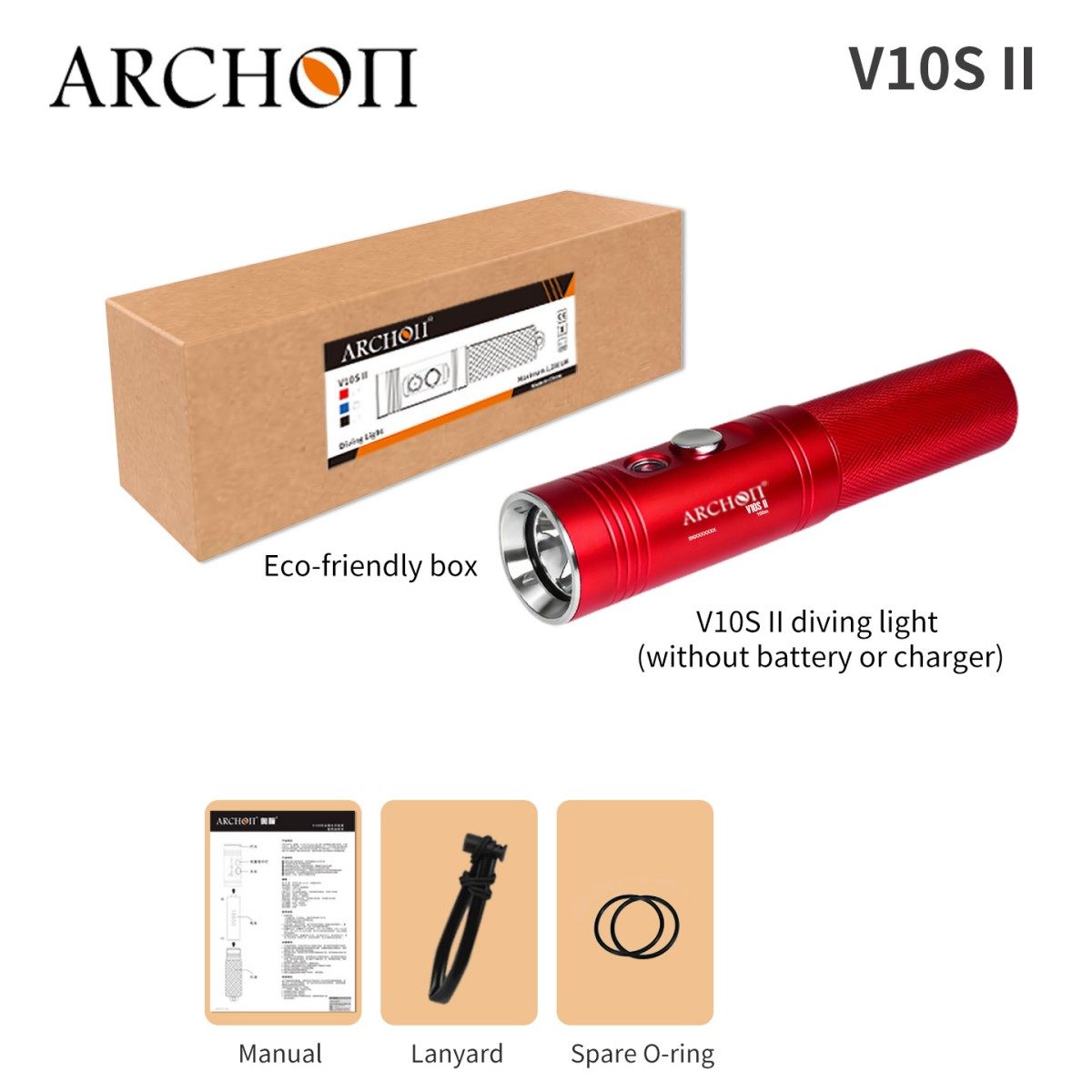 ARCHON V10S II 1200 Lumen Dive Light