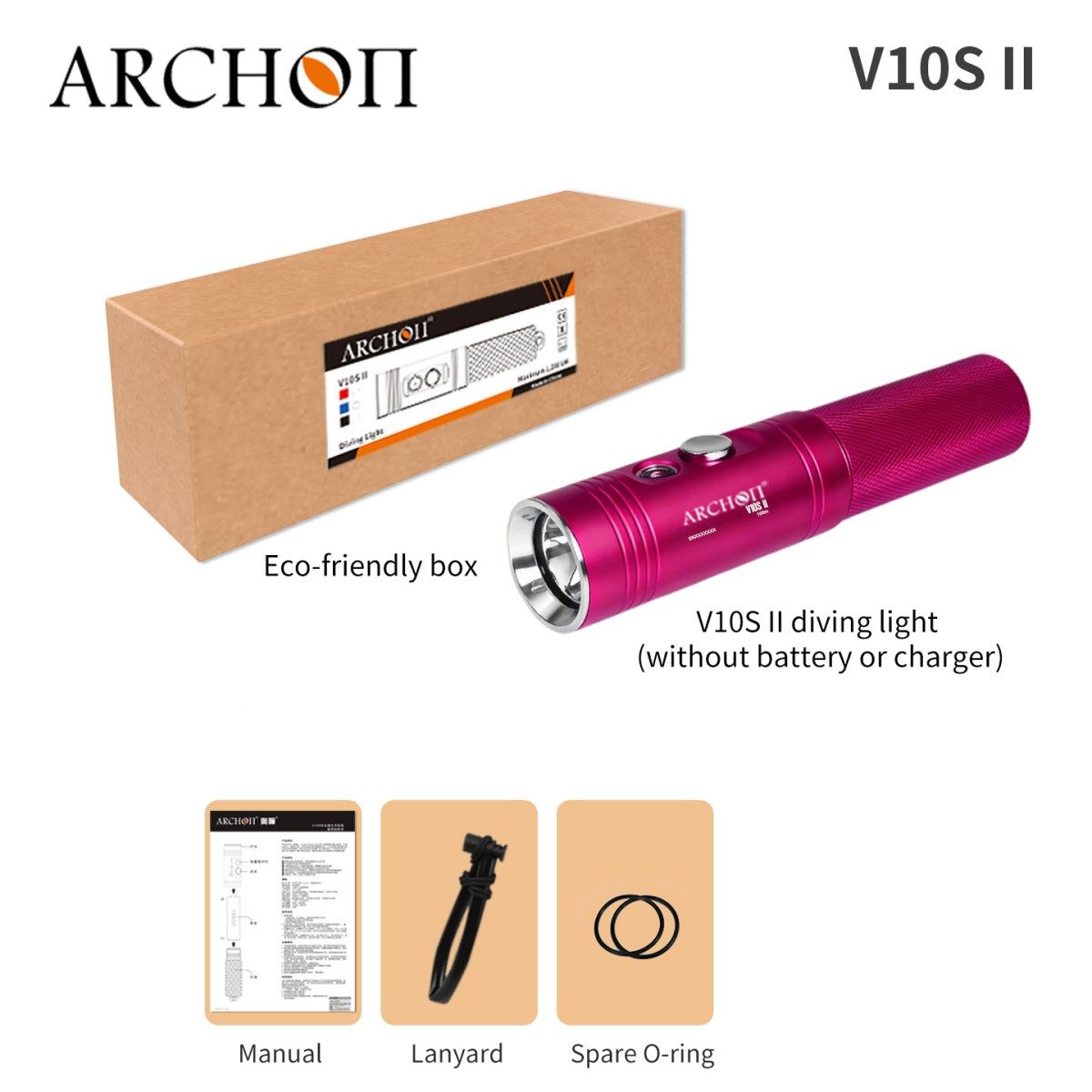 ARCHON V10S II 1200 Lumen Dive Light