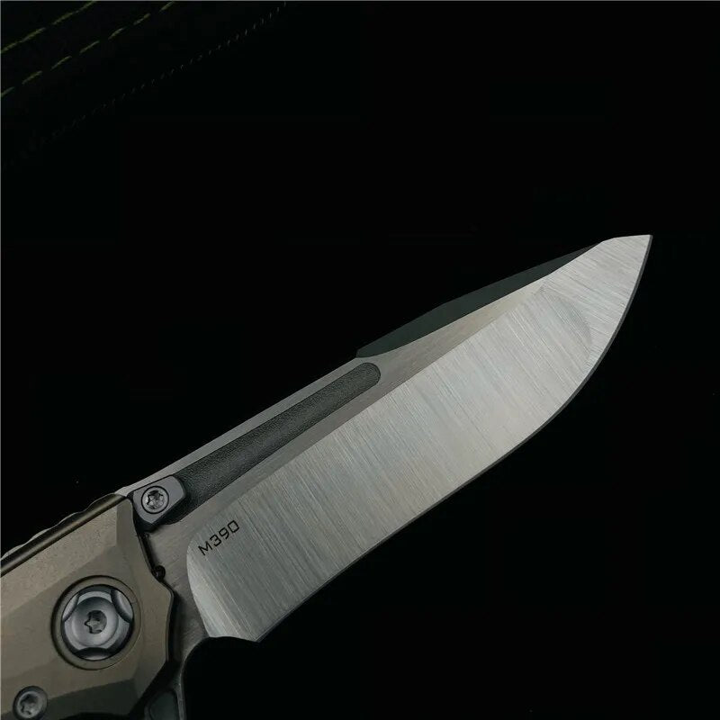 VENOM II M390 blade titanium outdoor camping folding knife