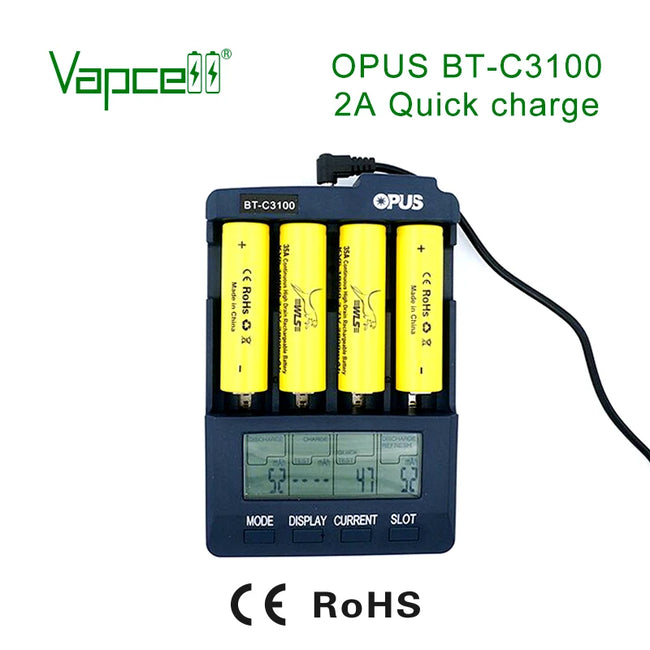 Vapcell Opus BT-C3100 4 Slot Battery Charger