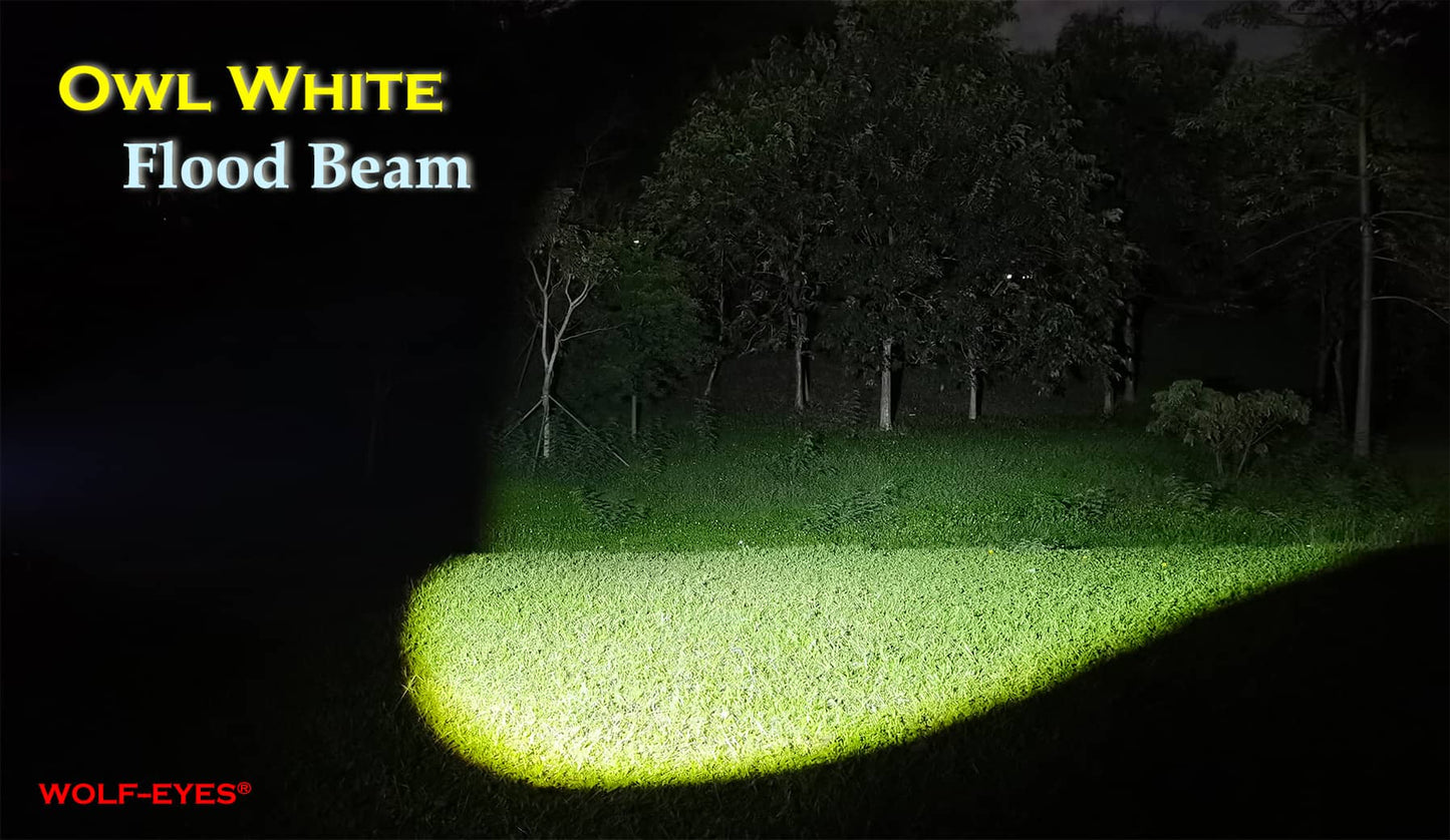 Wolf eyes  WOL White 3-White-LED Super Power Presettable Zoomable Flashlight