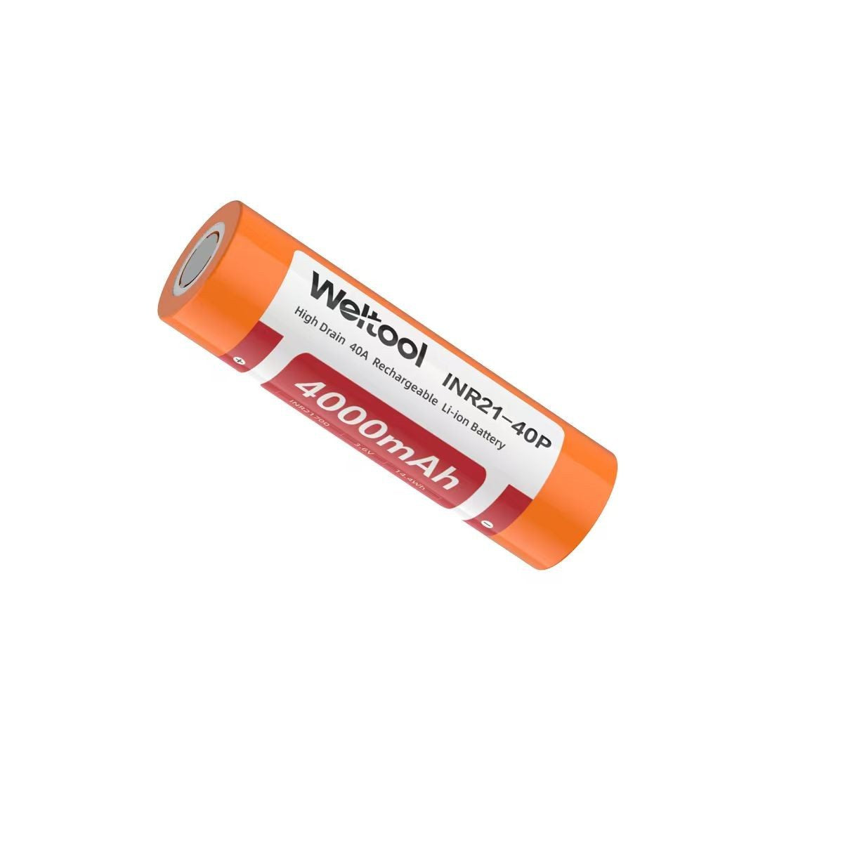 Weltool INR21-40P 4000 mAh 21700 Li-Ionen-Akku mit hohem Stromverbrauch