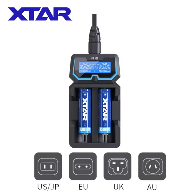 XTAR X2 Dual Input LCD Display Fast Charger