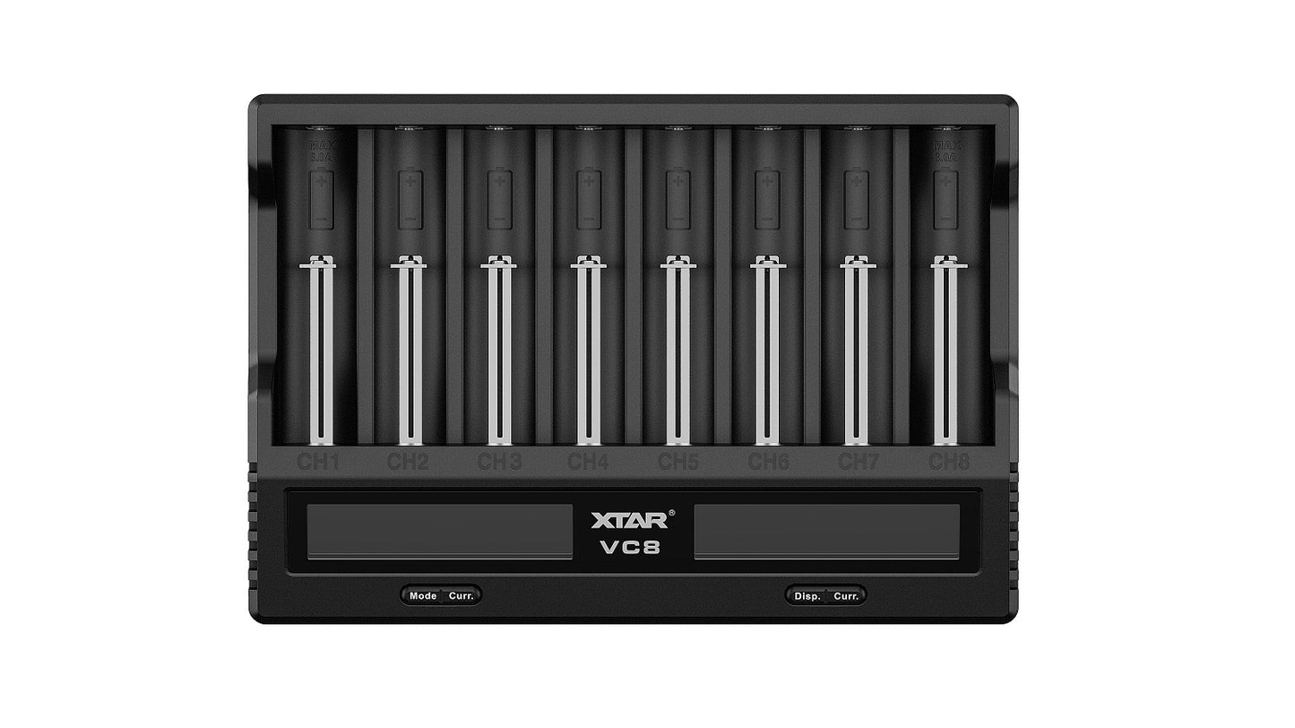 XTAR VC8 Type-C 8 bay intelligent lithium ion battery charger