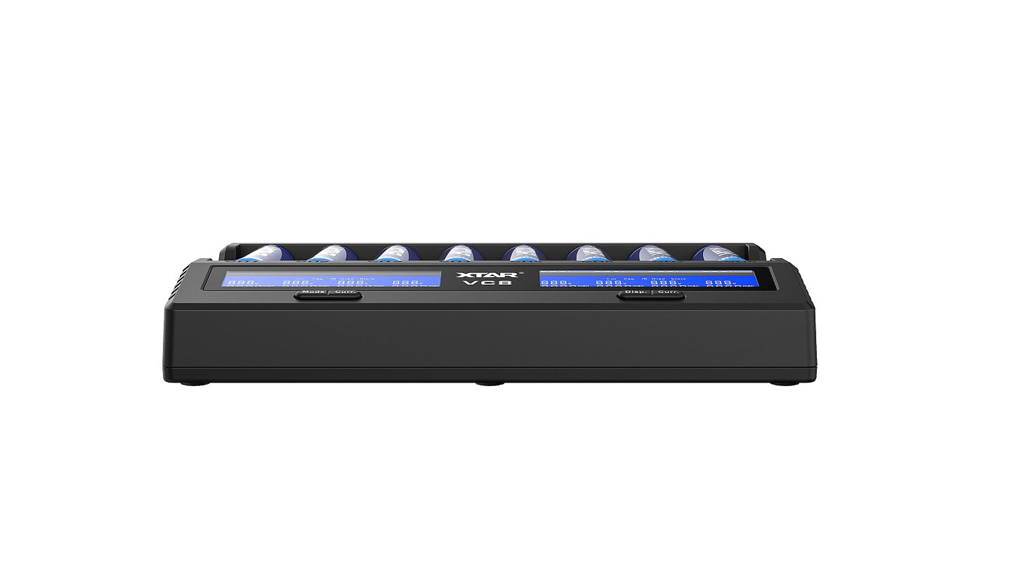 XTAR VC8 Type-C 8 bay intelligent lithium ion battery charger