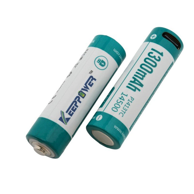 Keeppower P1413TC TYPE-C USB 14500 1300mAh Rechargeable Li-ion Battery