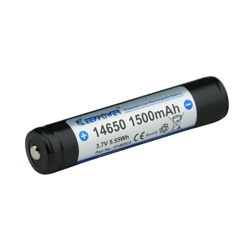 Keeppower P1465C2 1500mAh Protected Li-ion Rechargeable 14650 Battery