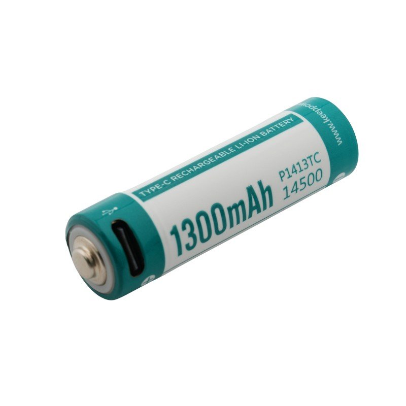 Keeppower P1413TC TYPE-C USB 14500 1300mAh Rechargeable Li-ion Battery