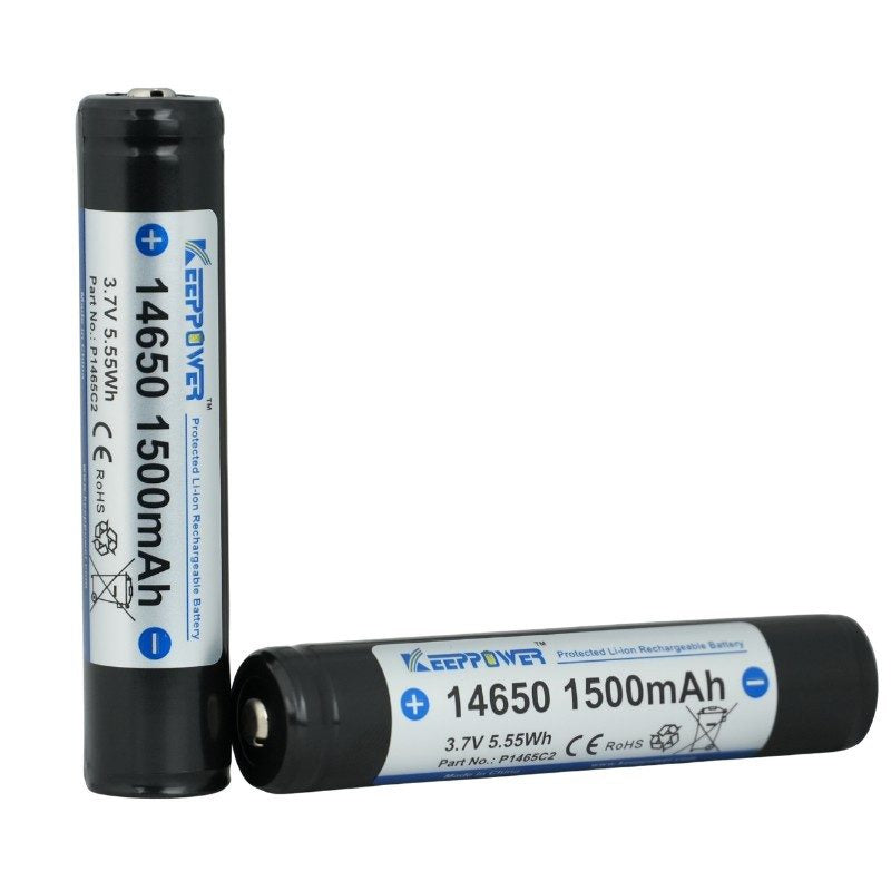Keeppower P1465C2 1500mAh Protected Li-ion Rechargeable 14650 Battery