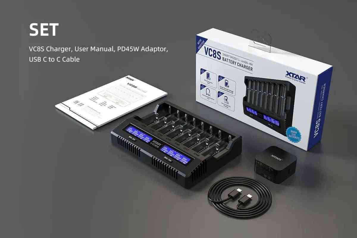 XTAR VC8S Multifunctional Battery Charger