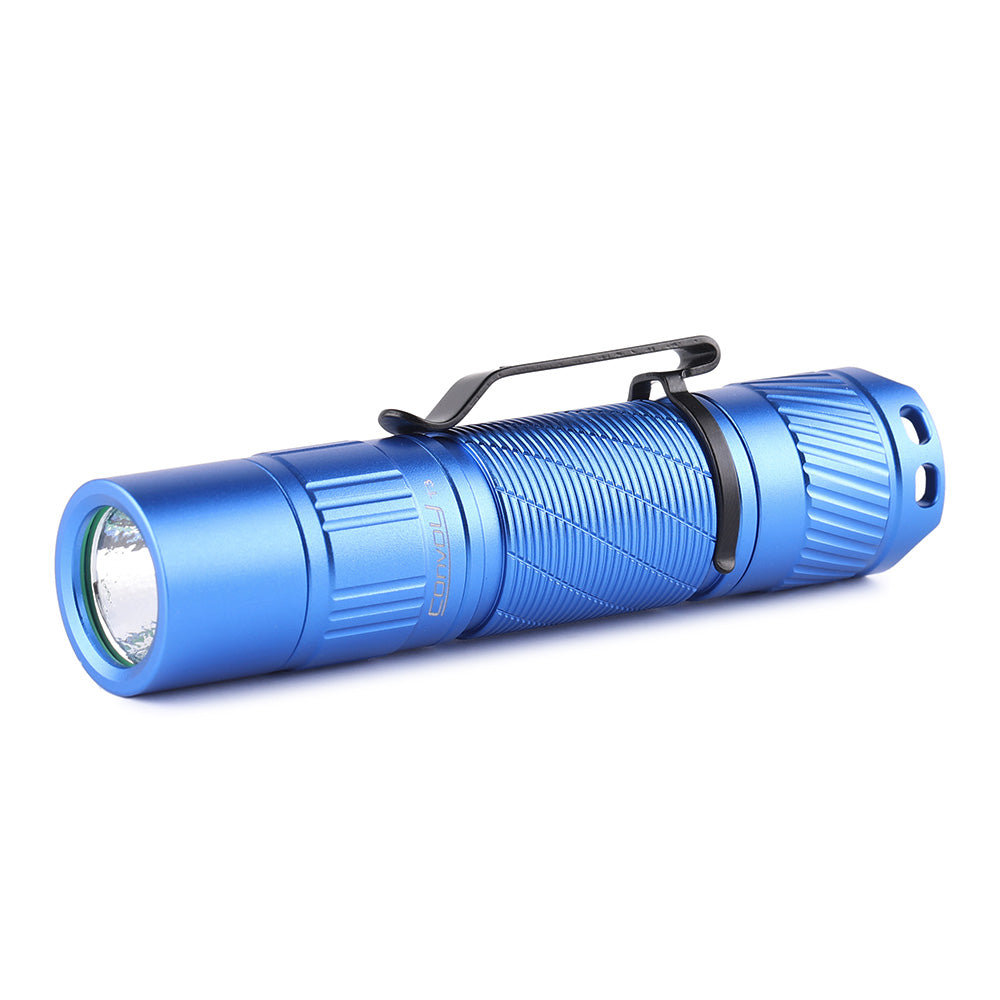 Convoy T3 blue flashlight product view 2