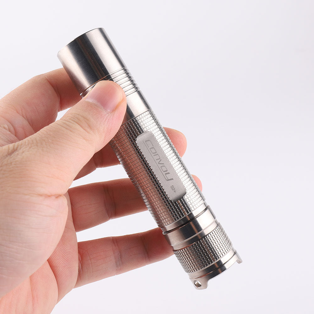 Convoy S2+ Tan 18650 Flashlight – LED & Driver Options