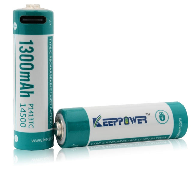 Keeppower P1413TC TYPE-C USB 14500 1300mAh Rechargeable Li-ion Battery