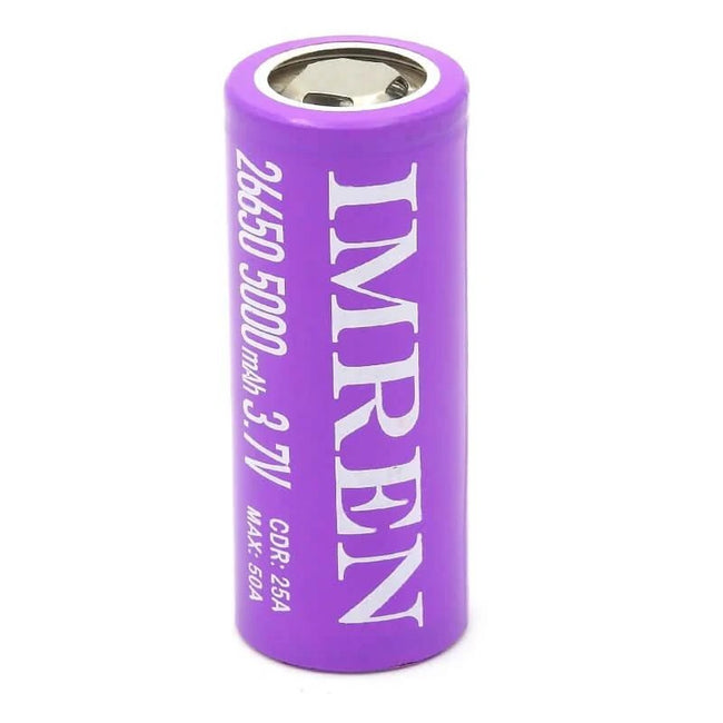 IMREN 26650 5000mAh 50A Rechargeable Lithium Battery