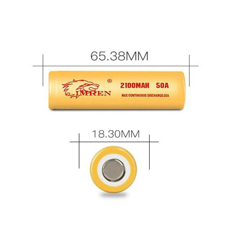 IMREN 18650 2100mAh 50A Rechargeable Lithium Battery