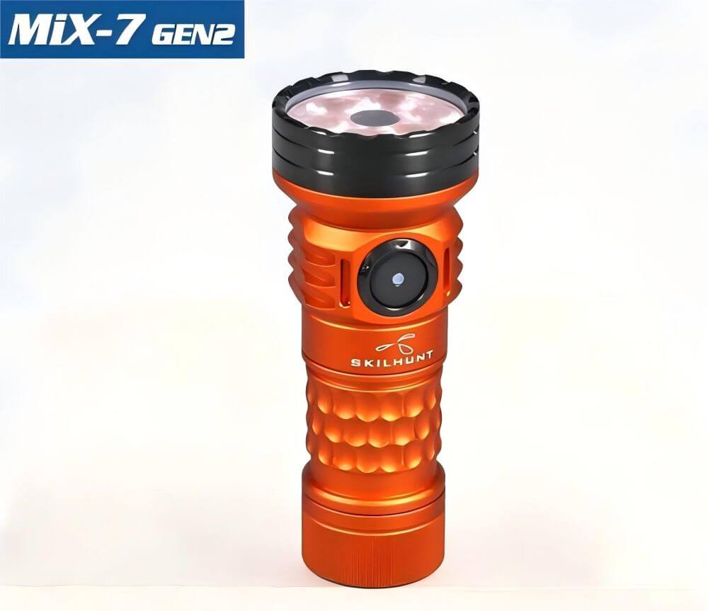 Skilhunt MiX-7 Gen 2 Multi-color 18350 Magnetic Charging LED Flashlight