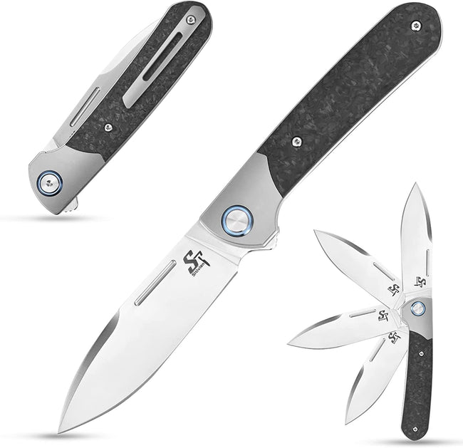 Sitivien ST995 Folding Pocket Knife Handmade M390 Blade EDC Tool Knife