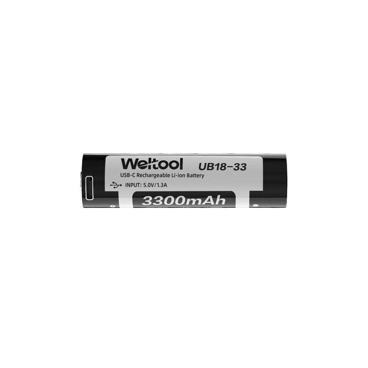 Weltool UB18-33 3300mAh 18650 USB-C Rechargeable Battery with Protection