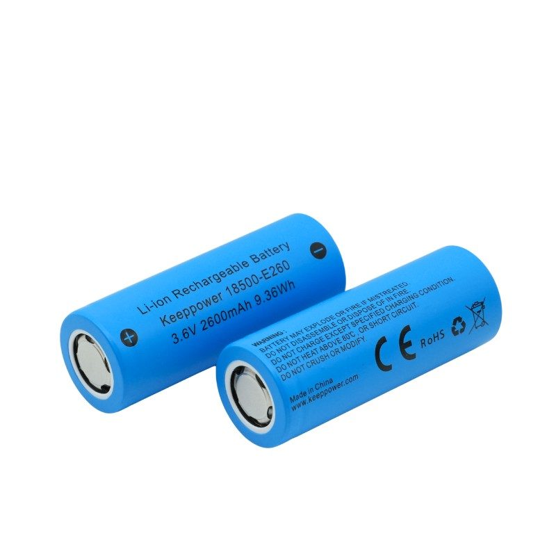 Keeppower 18500-E260 2600mAh 3.6V Rechargeable Li-ion Battery