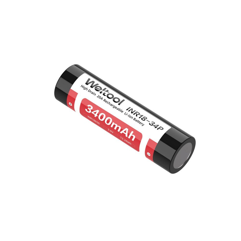 Weltool INR18-34P high drain 18650 Li-ion battery 3400mAh