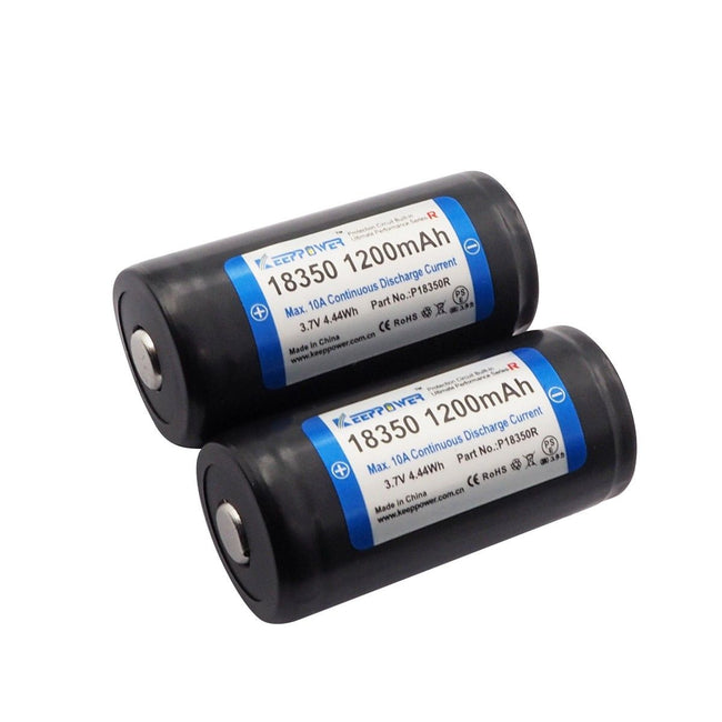 Keeppower P18350R 1200mAh Protected Li-ion Rechargeable Battery