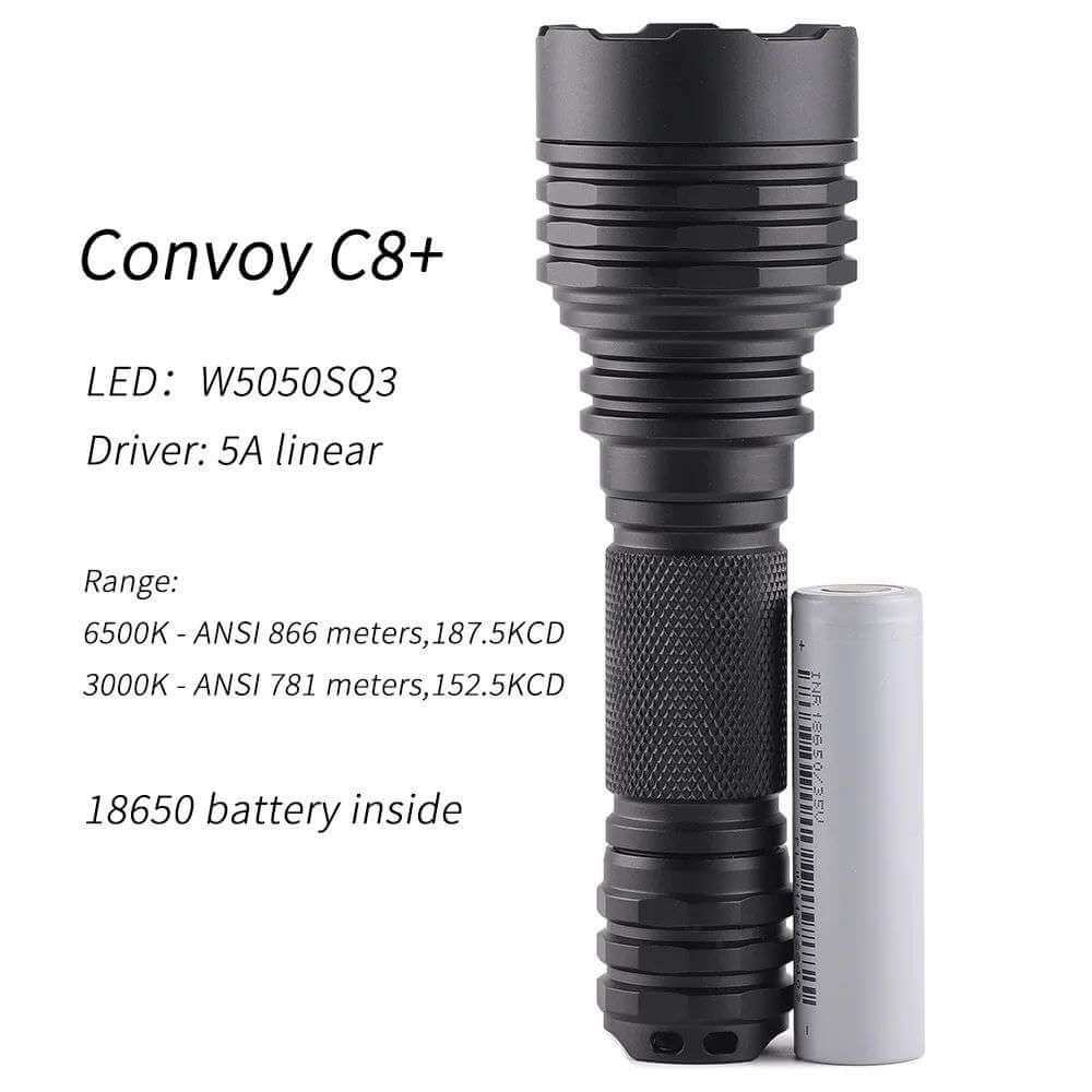 Convoy C8+ W5050SQ3 18650 flashlight